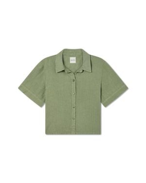 VIR VITA Anais Linen Shirt - Green
