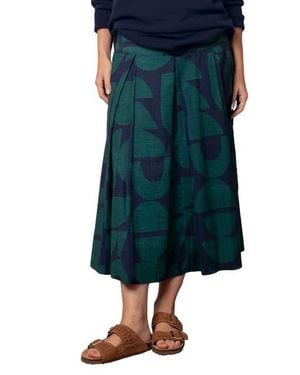 Celtic & Co. Box Pleated Midi Skirt - Blue