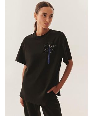 Exquise Embellished Tee - Black