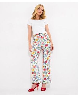 Joe Browns Floral Pants - White