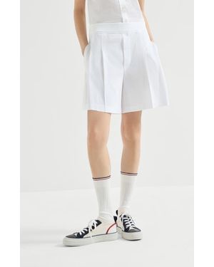 Brunello Cucinelli Piqué Shorts - White