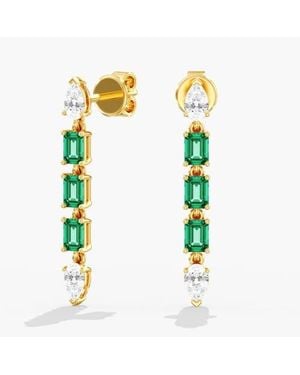 Everlee Emerald & Pear Lab Diamond Drop - Green