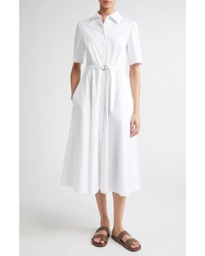 Emilia Wickstead Rubie Belted Cotton Poplin Shirtdress - White