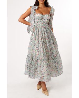 Petal & Pup Betina Bow Front Maxi Dress in Pink | Lyst