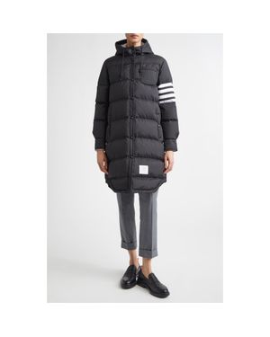 Thom Browne 4-Bar Down Coat - Black