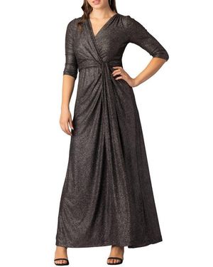Kiyonna Romanced By Moonlight Evening Gown - Black