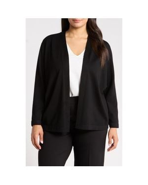 Anne Klein Chatham Open Front Cardigan - Black