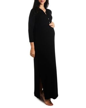Everly Grey Juliana Maternity/Nursing Dress - Black
