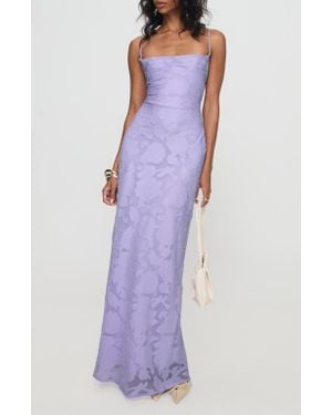 Princess Polly Celena Floral Burnout Maxi Dress - Purple