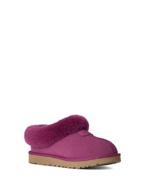 UGG Tazzette Genuine Shearling Collar Slipper - Purple
