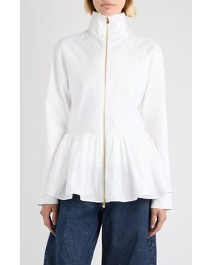 Alaïa Cotton Peplum Jacket - White