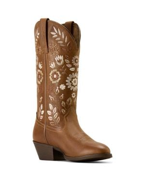 Ariat Heritage R Toe Western Boot - Brown