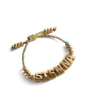 BaubleBar Oversized Waterproof Name Cord Bracelet - Metallic