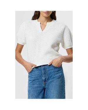 French Connection Remy Puff Sleeve Sweater - White