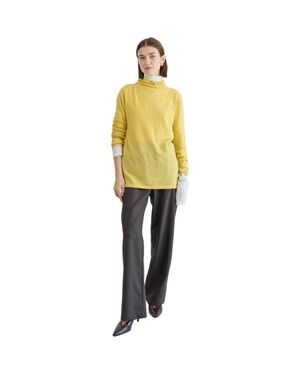 ALMINA CONCEPT Funnel Wool/Cash Turtleneck - Yellow