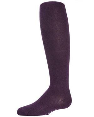 Memoi Kid's Soft Pima Cotton Opaque Tights - Purple