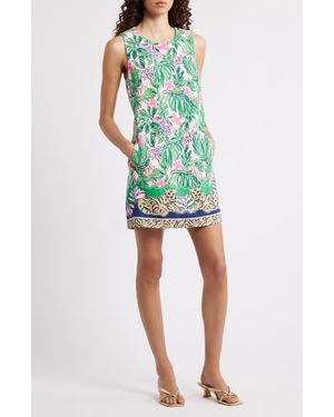 Lilly Pulitzer Edita Sleeveless Floral Shift Minidress - Green