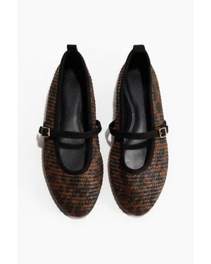 H&M Straw Mary Janes - Black