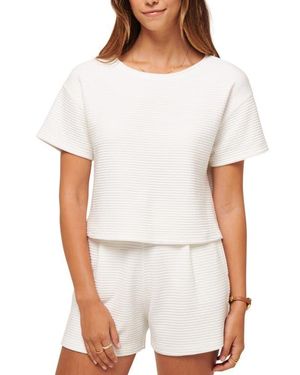 Travis Mathew Charter Cruise Boxy Ottoman Knit Top - White