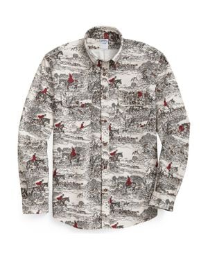 Brooks Brothers Archive Print Flannel Button-Up Shirt - Brown