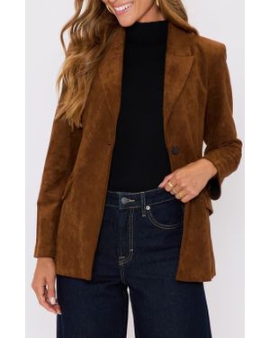 Vici Collection Maeve Faux Suede Blazer - Brown
