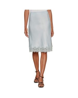 Sanctuary Effortless Lace Trim Slip Skirt - Gray