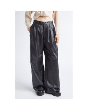 パンツ R13 Women Straight Pants R13WD038CO D284A BLACK HIGH TWISTED GABARDINE LOW-RISE BELTED PANTS – THE SHOP