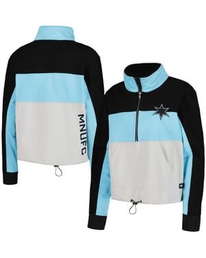 The Wild Collective Minnesota United Fc Fleece Half-Zip Jacket - Blue
