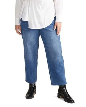 UNIVERSAL STANDARD Etta High Waist Ankle Straight Leg Jeans - Blue