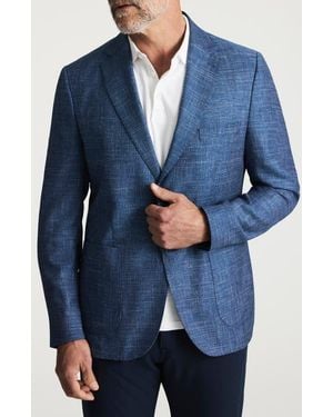 34 Heritage Matteo Marled Wool Blend Sport Coat - Blue