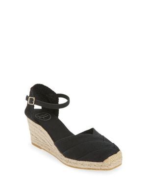 Toni Pons Clara Ankle Strap Espadrille Wedge - Black