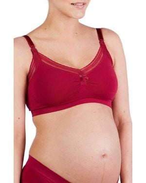 Cache Coeur Milk Maternity And Nursing Seamless Bra - Red