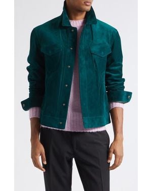 Tom Ford Suede Western Jacket - Green