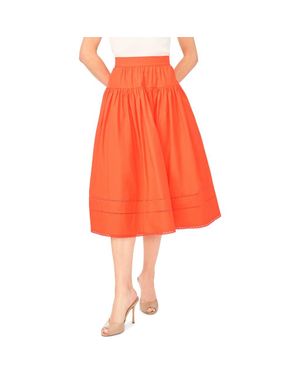 Ted Baker Erin Tiered Cotton Midi Skirt - Orange