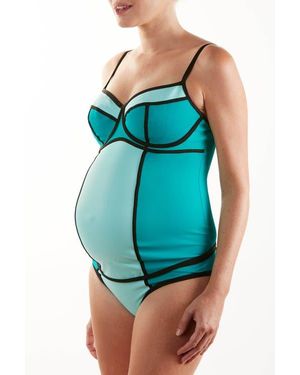 Cache Coeur Underwired Maternity Tankini Rosy - Blue