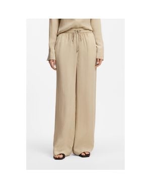 BOSS Tavati Wide Leg Pants - Natural
