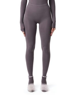 Naked Wardrobe Closed Toe Leggings - Gray