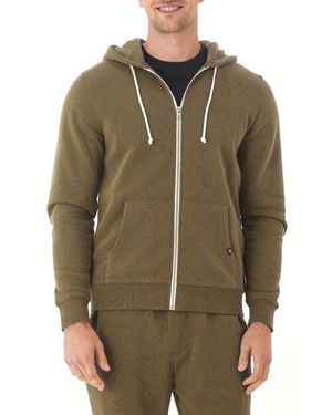 Threads For Thought Trim Fit Heathered Fleece Zip Hoodie - Green