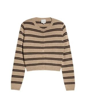Reformation Clara Cashmere Crew Cardigan - Natural