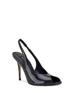 Nine West Pretta Slingback Peep Toe Pump - Black