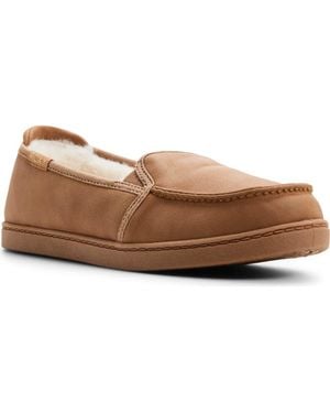 Roxy Minnow Faux Shearling Lined Mule - Brown