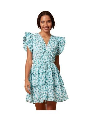 Ro's Garden Hunan Short Dress - Blue