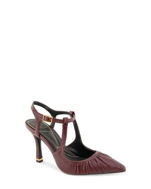 Kenneth Cole Romi Ruched Pointed Toe Pump - Brown