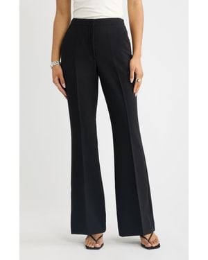 Open Edit Icon Twill Flare Pants - Black