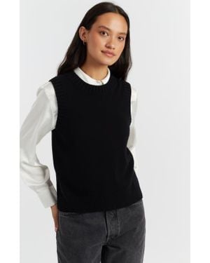 Chinti & Parker Wool Cashmere Tank - Black
