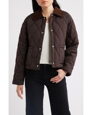 Sam Edelman Quilted Crop Jacket - Black