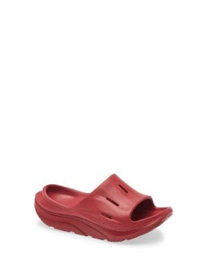 Hoka One One Gender Inclusive Ora Recovery Slide 3 Sandal - Red