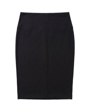 Belle Couture Elastic Waist Straight Ponte Pencil Skirt - Black