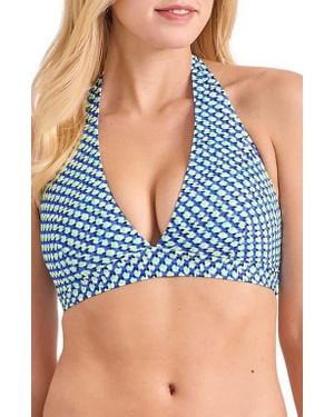 Tommy Bahama Palm Modern Mosaic Bikini Top - Blue