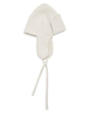 Johnstons of Elgin Dewar Deer Stalker Cashmere Beanie - White